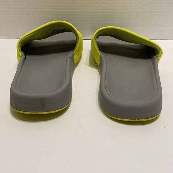 Lululemon Restfeel Men’s Slides Highlight Size 11.5 Grey / Yellow Gym Casual - Picture 4 of 9